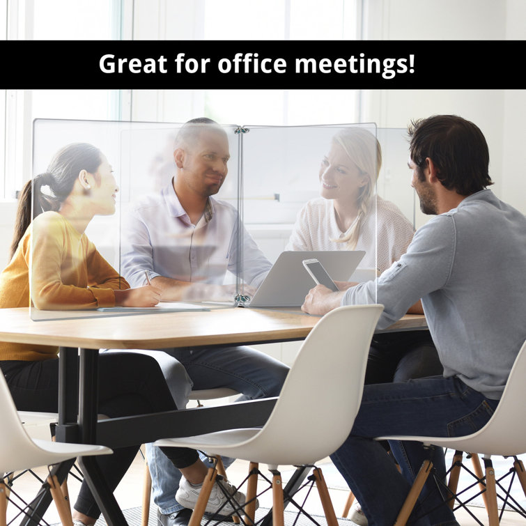 Azar Displays Clear Acrylic 4Way Divider Shield Overall Size 40.5" W